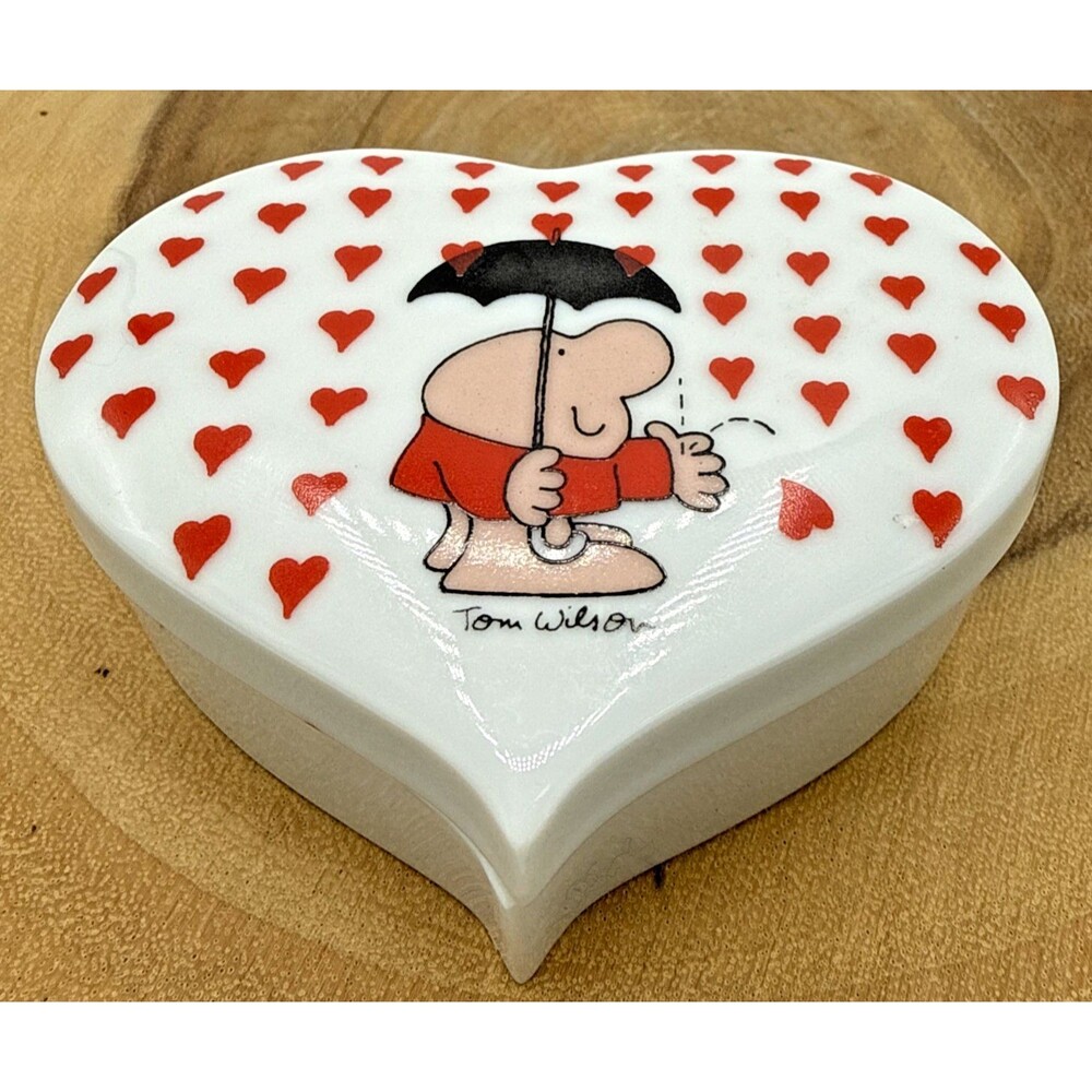 Vintage Precious Moments Ziggy Heart Shaped Trinket Box Tom Wilson 1980’s